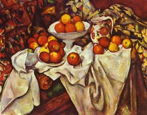 Stilleben mit �pfeln und Orangen nach C�zanne
